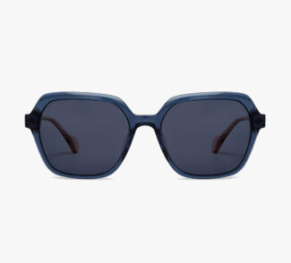 Blue Transparent Blue Full Rim Square Sunglasses